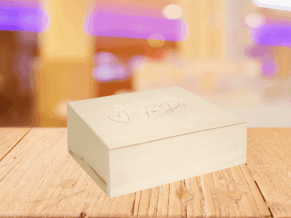 für dich geschenk holz box auf tisch