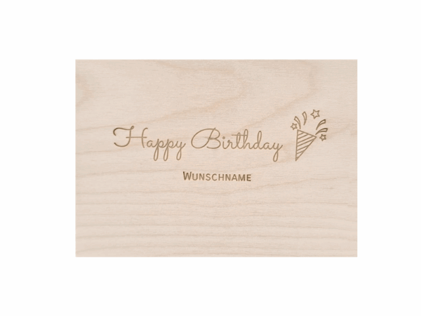 Happy Birthday Box mit Namensgravur